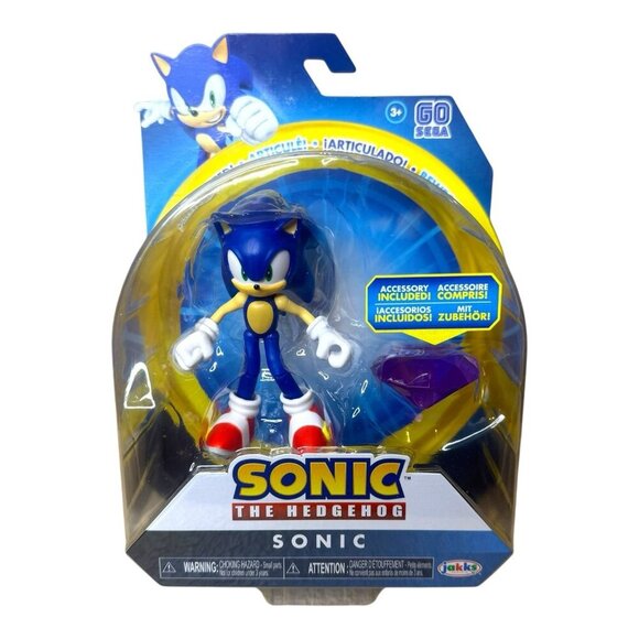 Jakks Pacific Sonic The Hedgehog Purple Emerald 4 Inch Articulated Figure - Picture 1 of 3